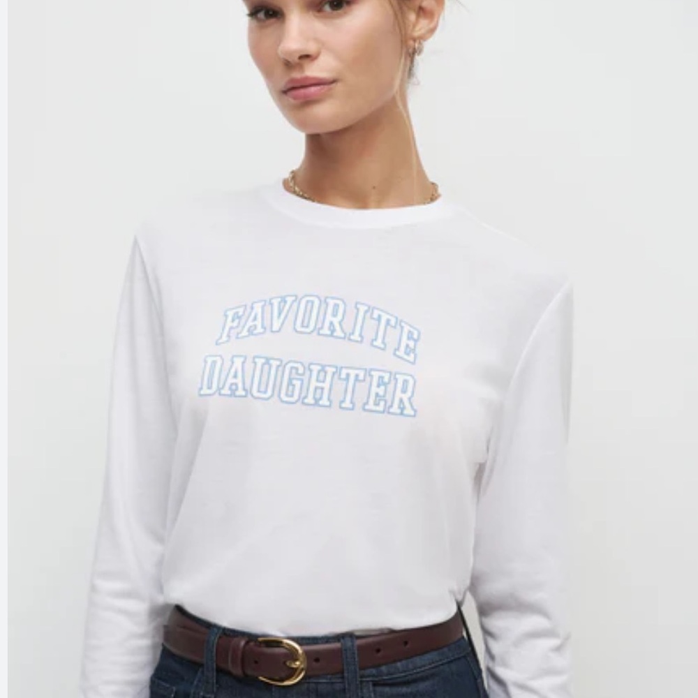 NWT Favorite Daughter Cropped Collegiate Tee